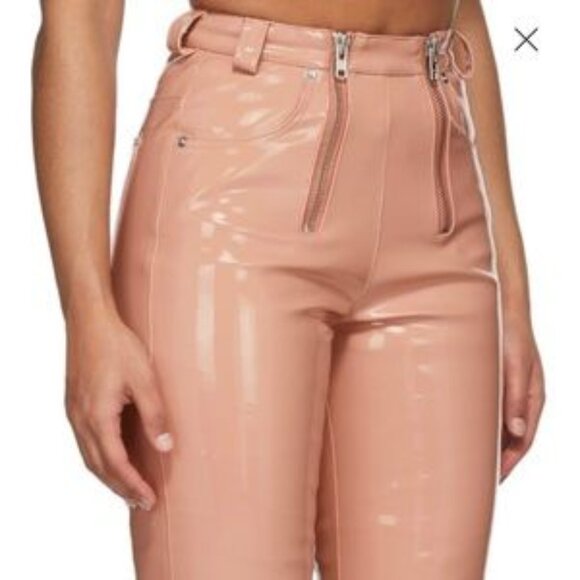 Women Pants & Jumpsuits Pink Vinyl Frey Trousers - Picture 1 of 4